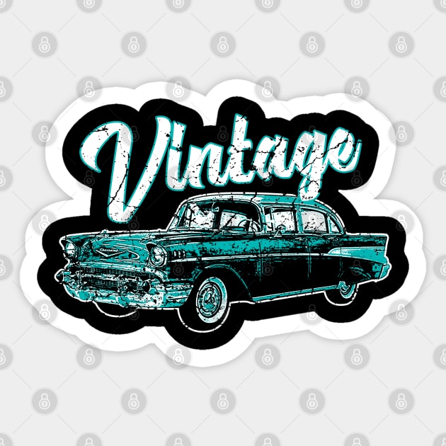 Vintage Cars Sticker by Mila46